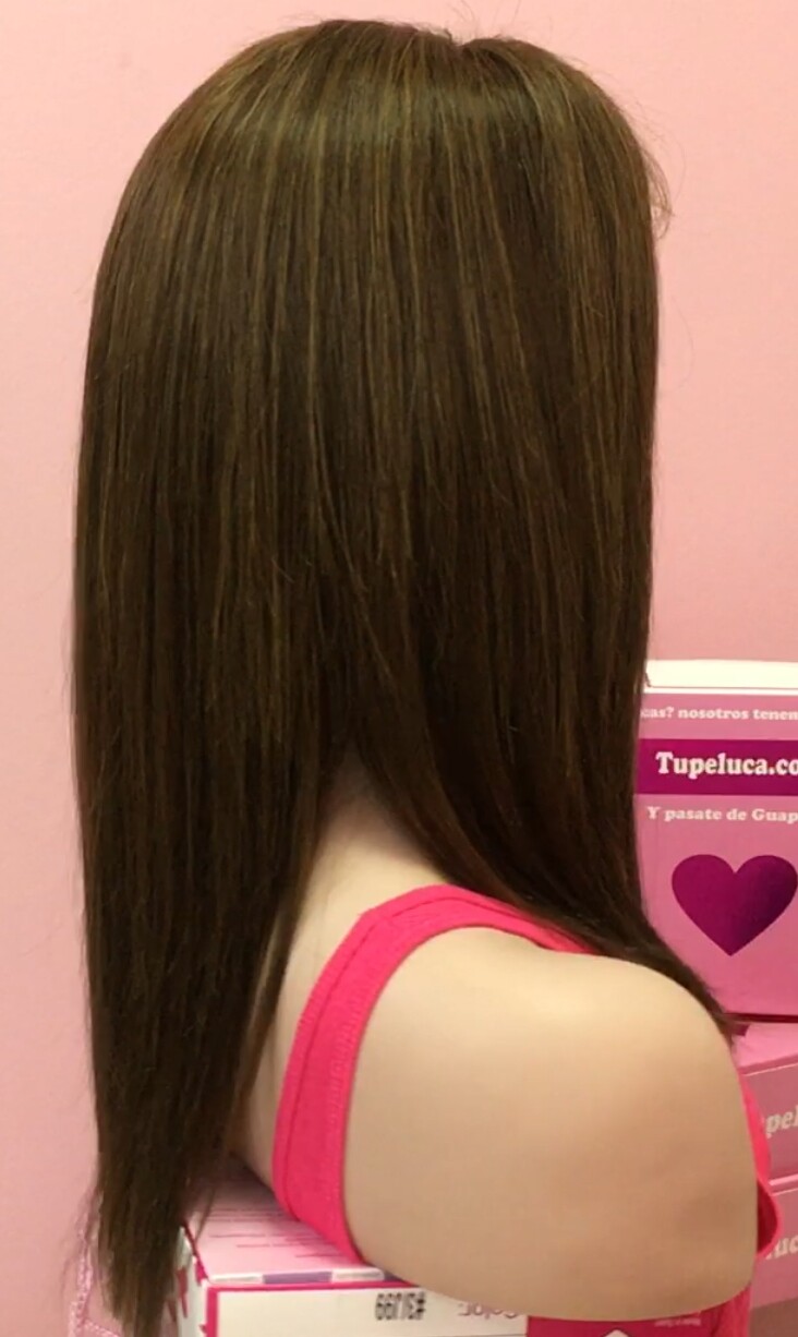 Peluca cabello natural Clara TOP de TUL color 1B/2h4