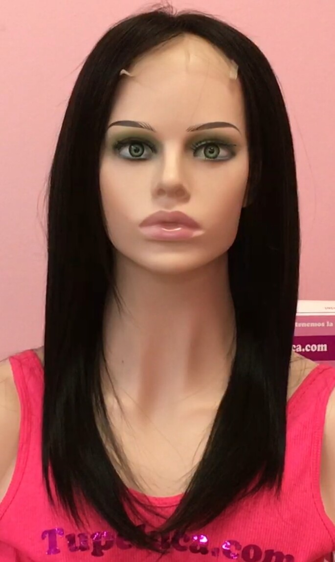 Peluca cabello natural Clara TOP de TUL color 1B/2