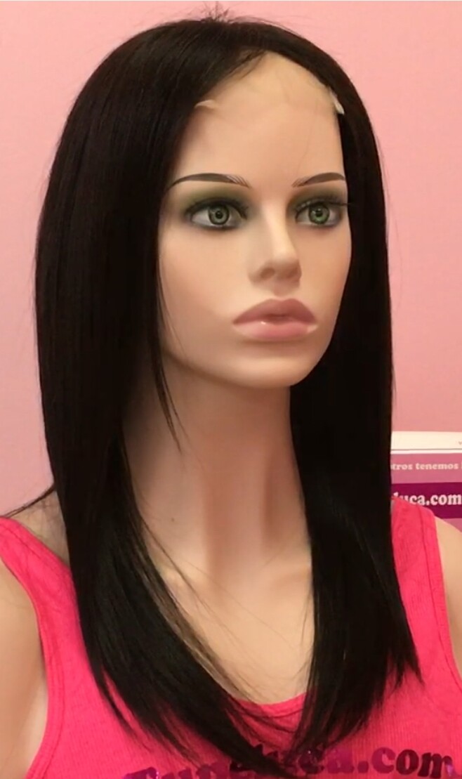 Peluca cabello natural Clara TOP de TUL color 1B/2