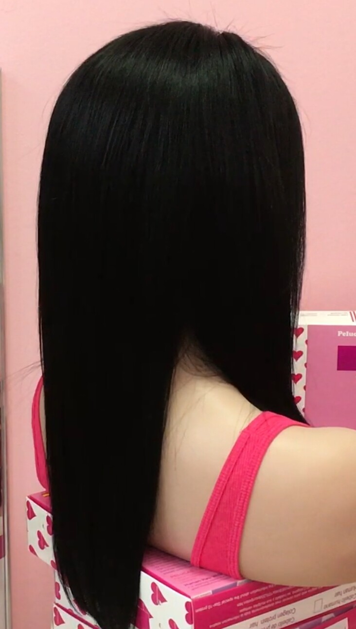 Peluca cabello natural Clara TOP de TUL color 1