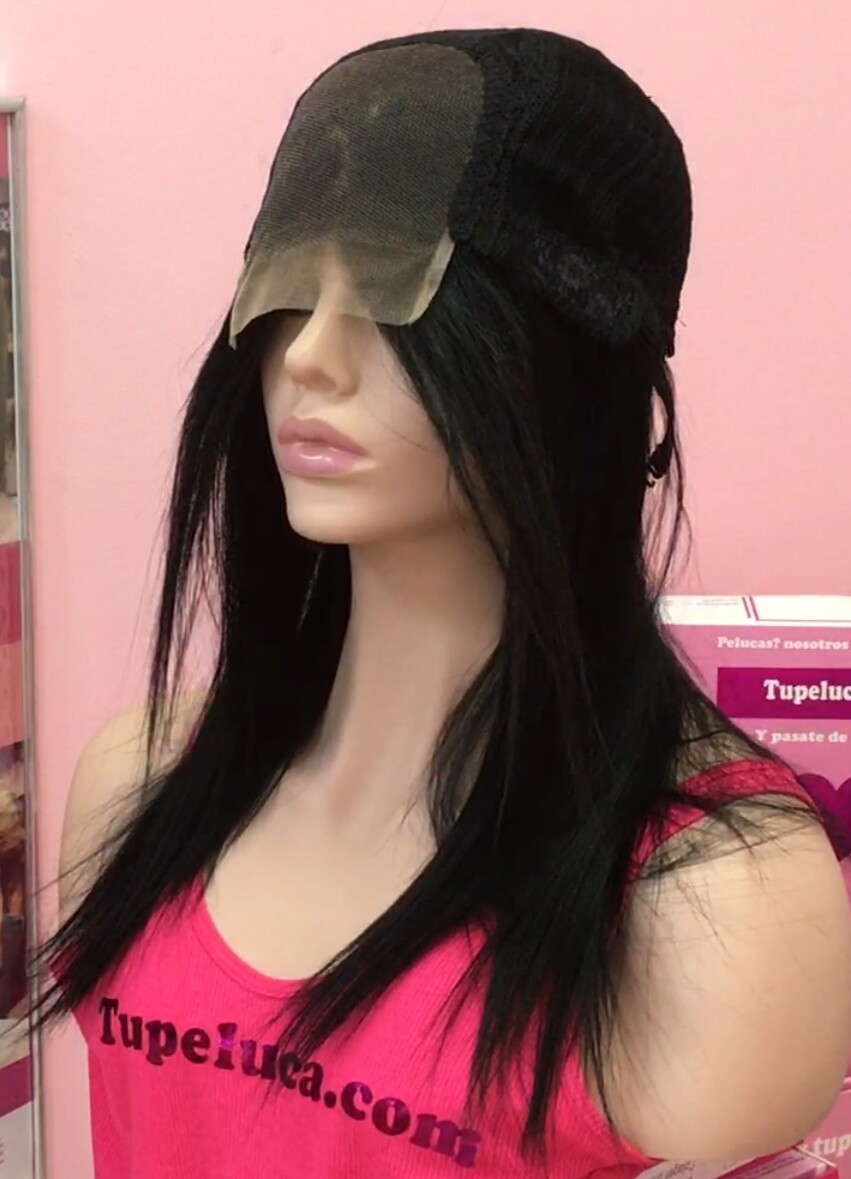 Peluca cabello natural Clara TOP de TUL color 1