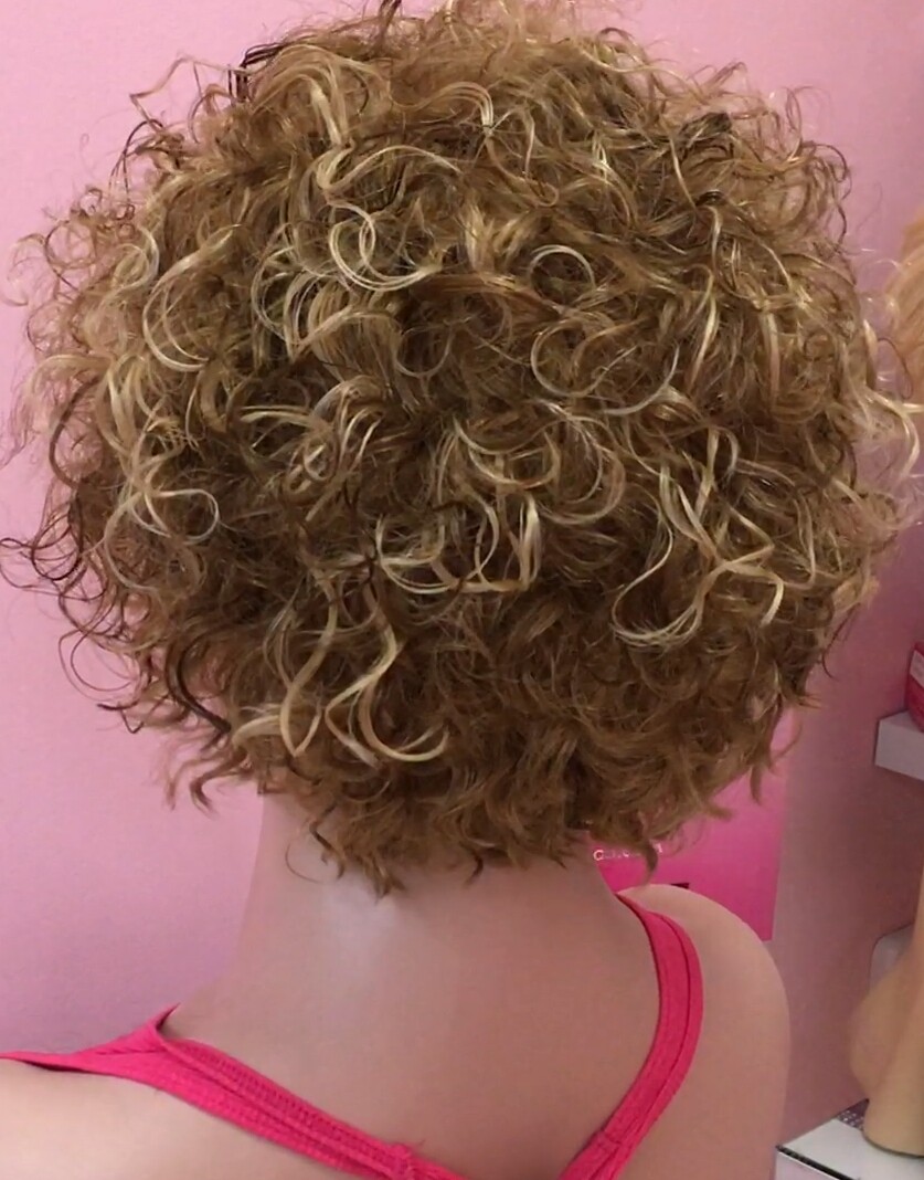 Peluca rizada natural AINHOA  5H8H27 maquina