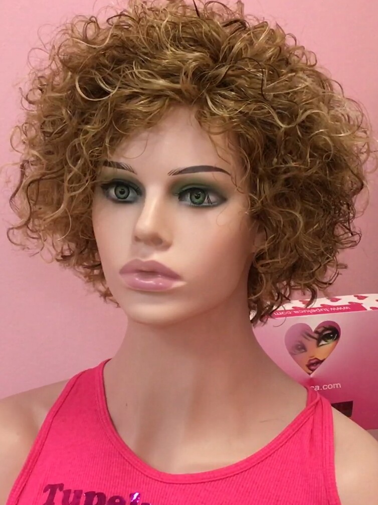Peluca rizada natural AINHOA  5H8H27 maquina