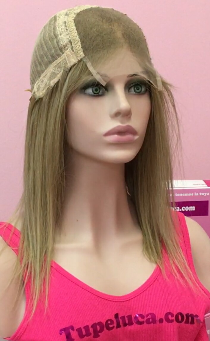 Peluca cabello natural Clara TOP de TUL color 14