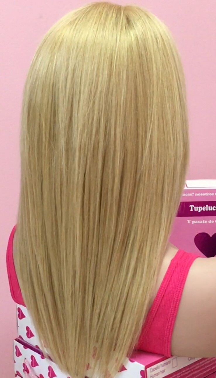 Peluca cabello natural Clara TOP de TUL color 613/27
