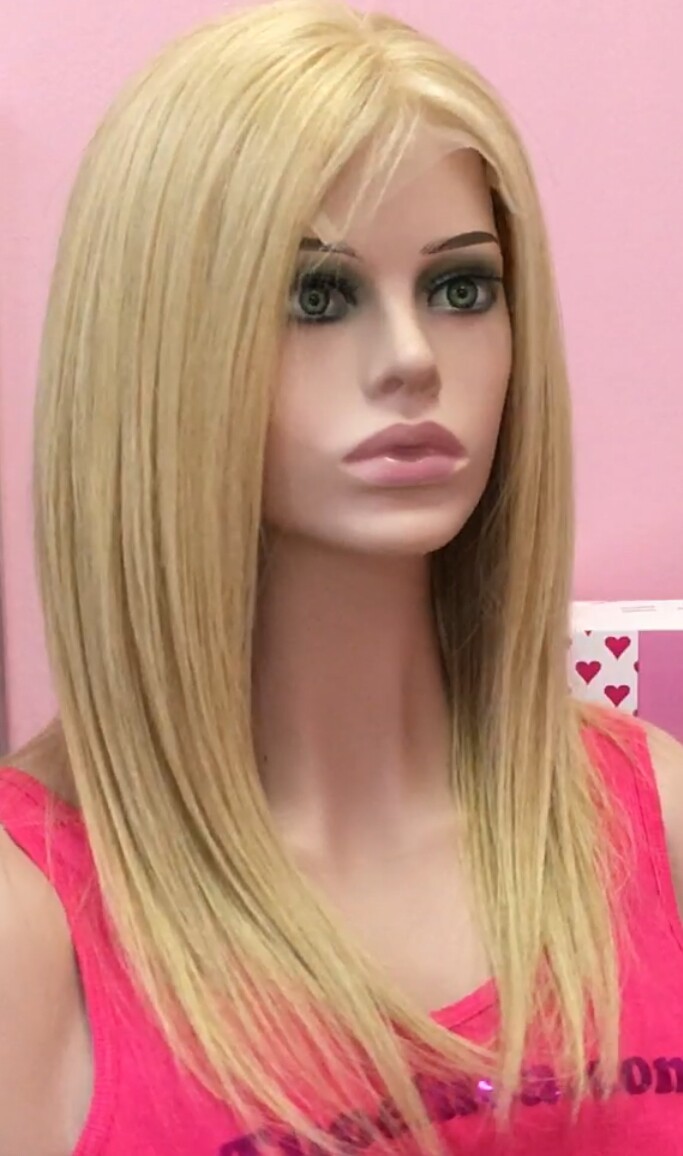 Peluca cabello natural Clara TOP de TUL color 613/27
