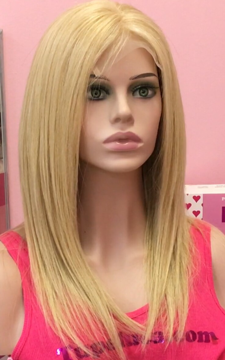 Peluca cabello natural Clara TOP de TUL color 613/27