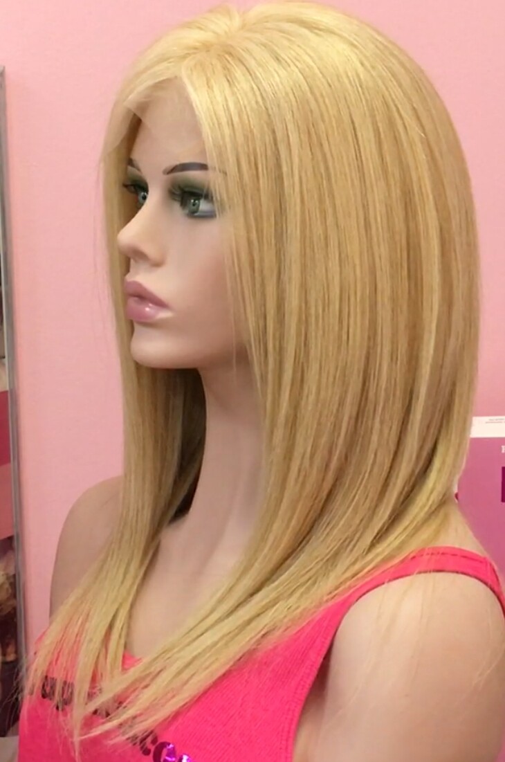 Peluca cabello natural Clara TOP de TUL color 613/27