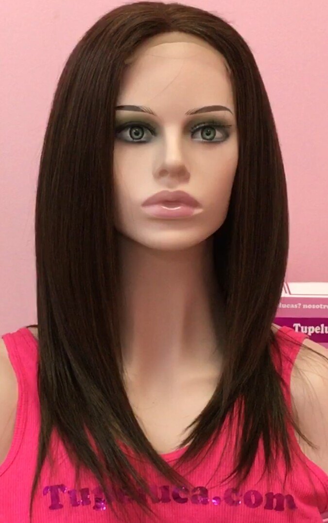 Peluca cabello natural Clara TOP de TUL color 2C