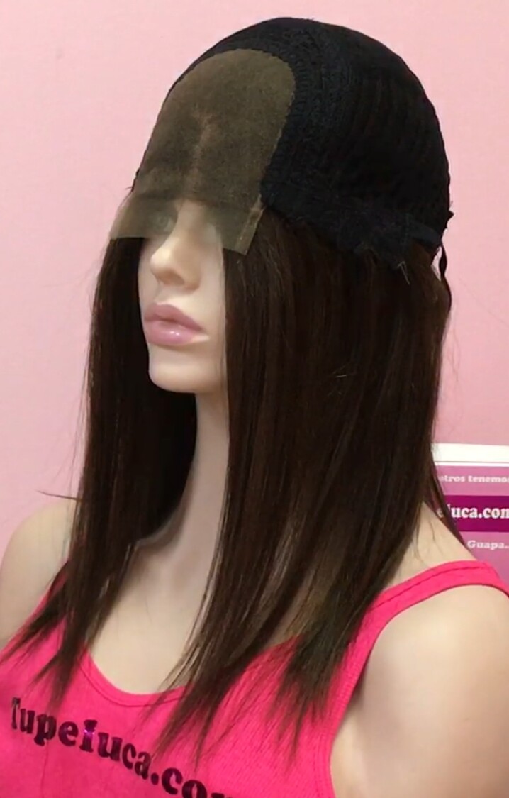 Peluca cabello natural Clara TOP de TUL color 2C