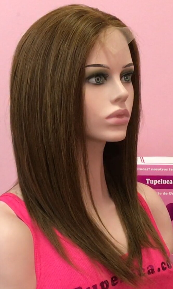 Peluca cabello natural Clara RAYA de TUL color 6