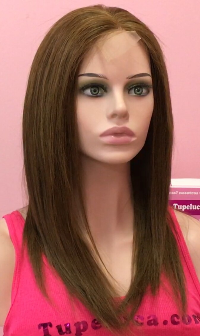 Peluca cabello natural Clara RAYA de TUL color 6