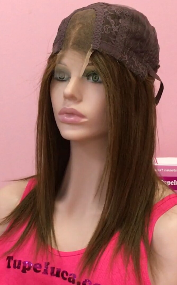 Peluca cabello natural Clara RAYA de TUL color 6