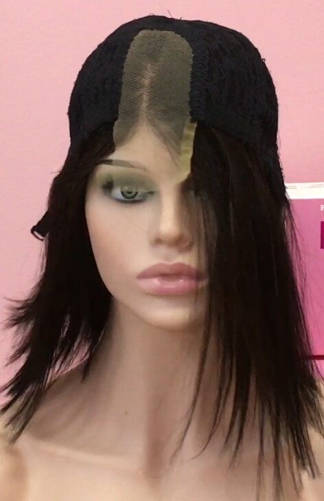 Peluca natural MINAUTI color 1B/2 RAYA TUL transaprente