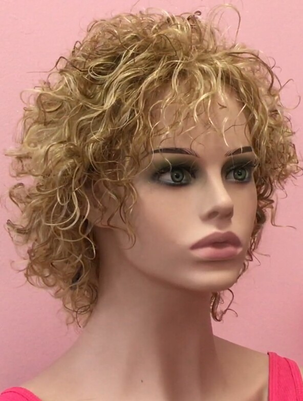 Peluca rizada natural DOLLY color 27h613H27