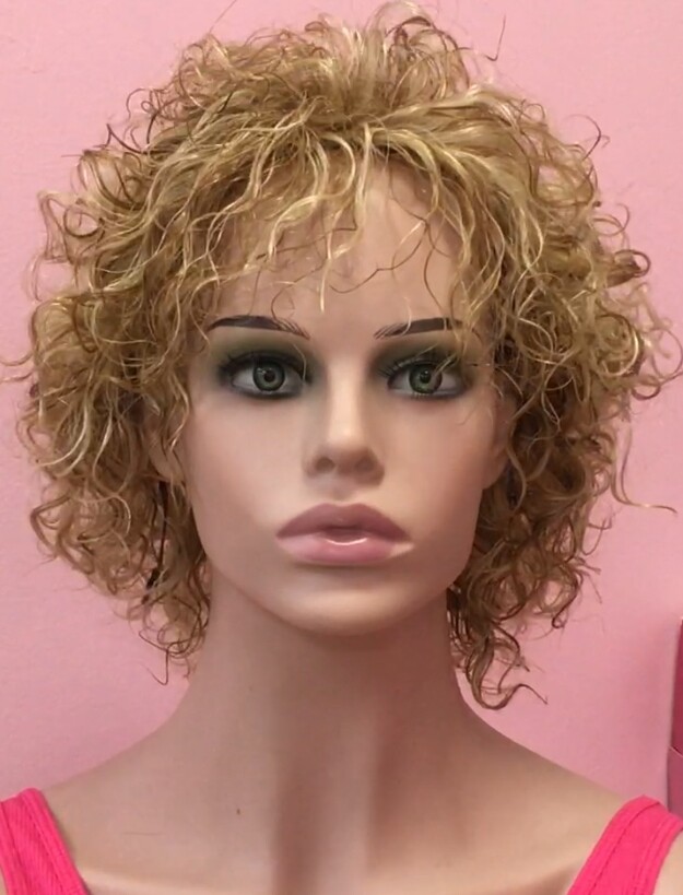 Peluca rizada natural DOLLY color 27h613H27