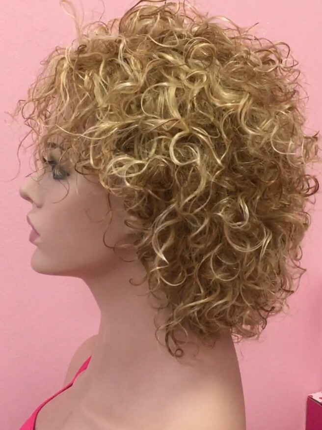Peluca rizada natural DOLLY color 27h613H27