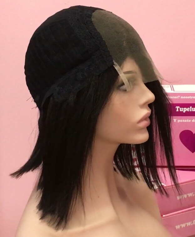 Peluca natural MINAUTI color 1B TOP TUL transparente