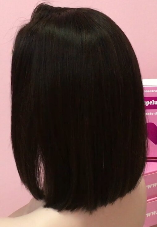 Peluca natural MINAUTI color 1B/2 TOP TUL transparente