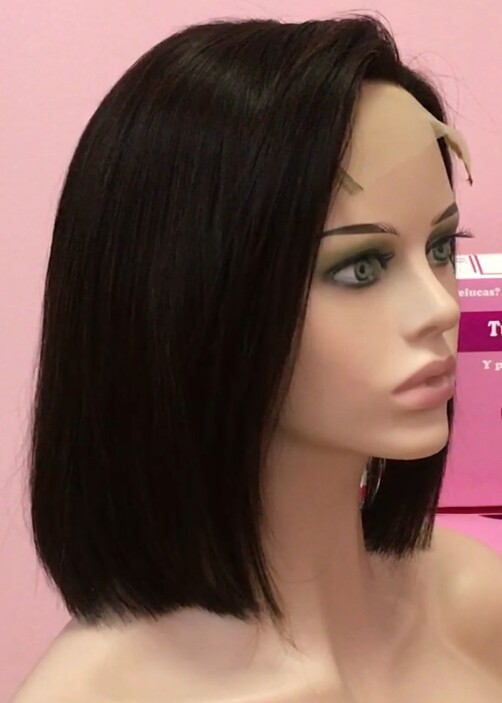 Peluca natural MINAUTI color 1B/2 TOP TUL transparente
