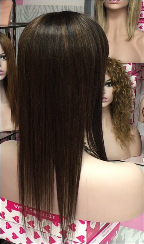 Voluminizador natural LYDIA-FLECO color 2H5 TOP de tul ENTERO efecto piel transparente