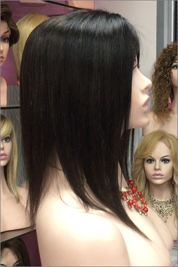 Voluminador cabello humano Merche top RAYA transparente color 2