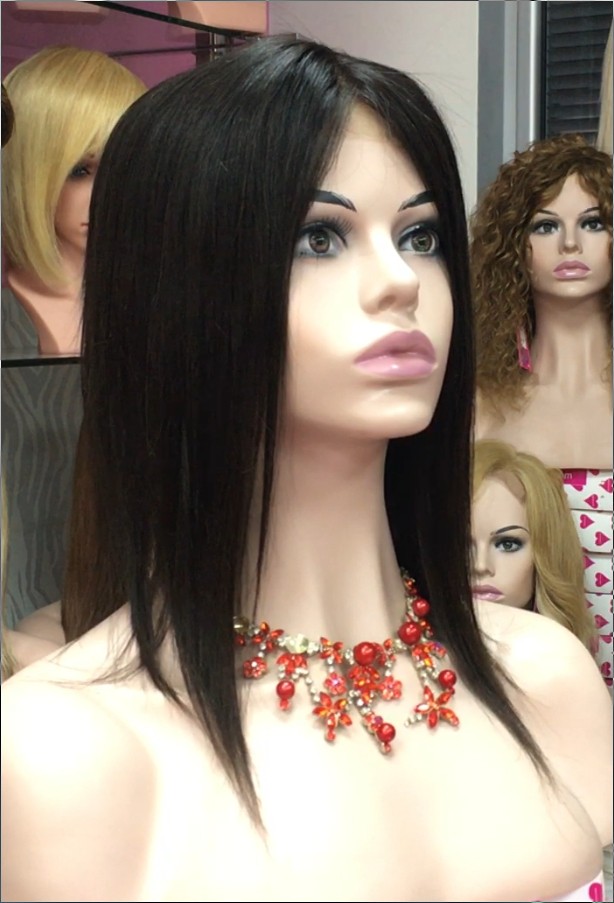 Voluminador cabello humano Merche top RAYA transparente color 2