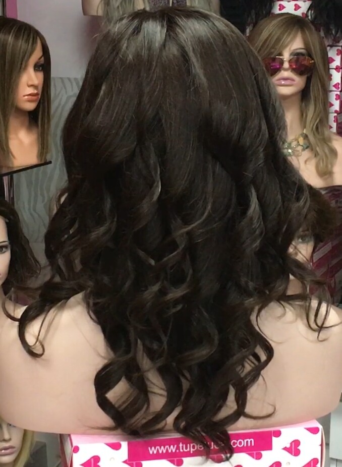Peluca natural ALEXIS ONDAS 4 TOP TUL LARGO 35-40 cm
