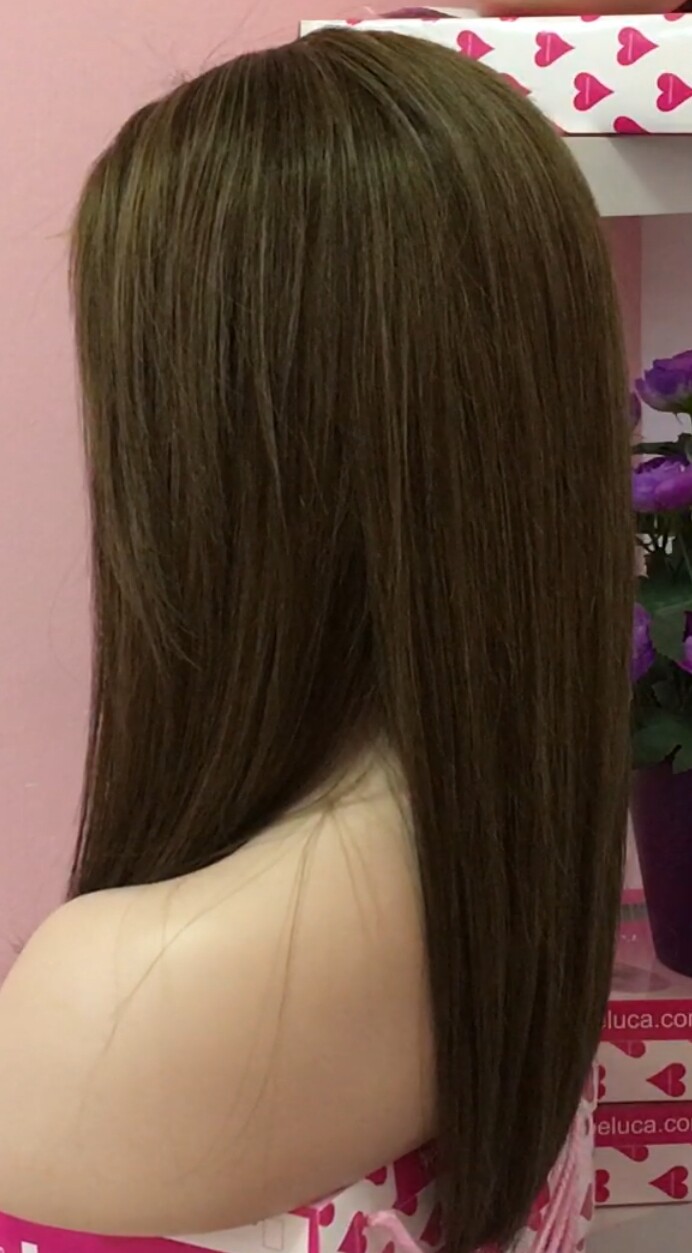 Peluca natural CLARA color 2H6N Top de Tul entero