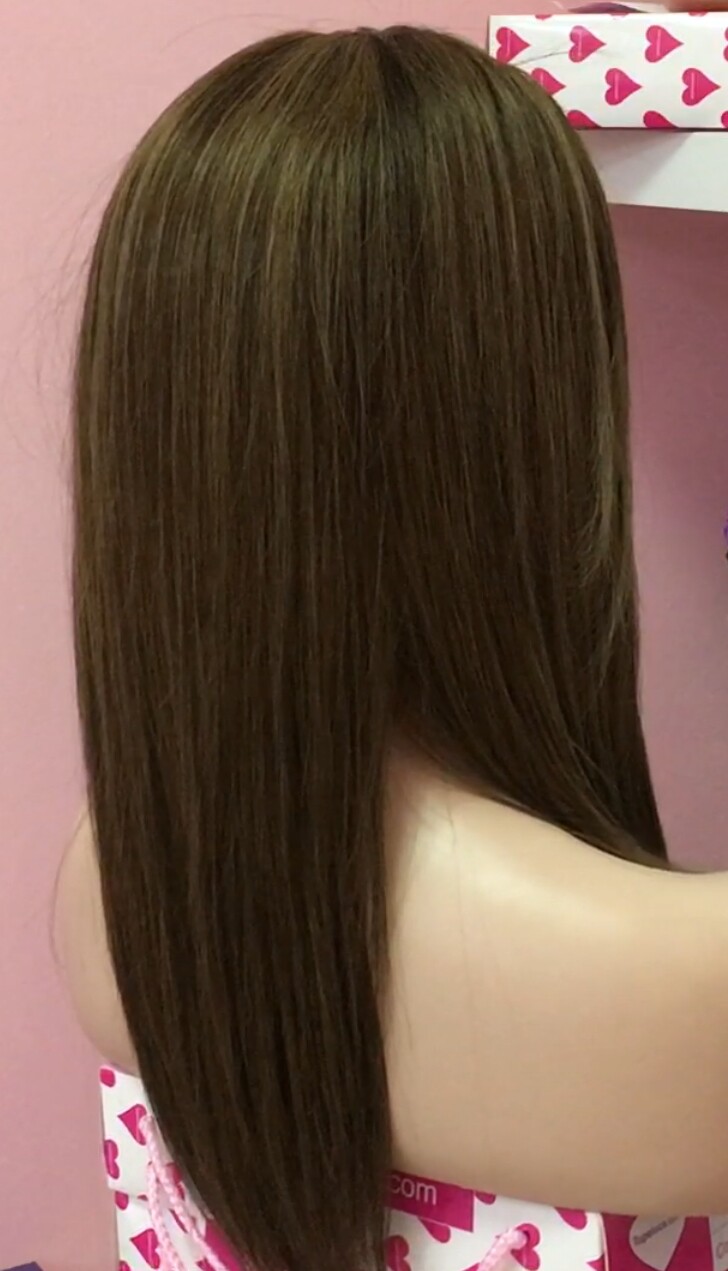 Peluca natural CLARA color 2H6N Top de Tul entero