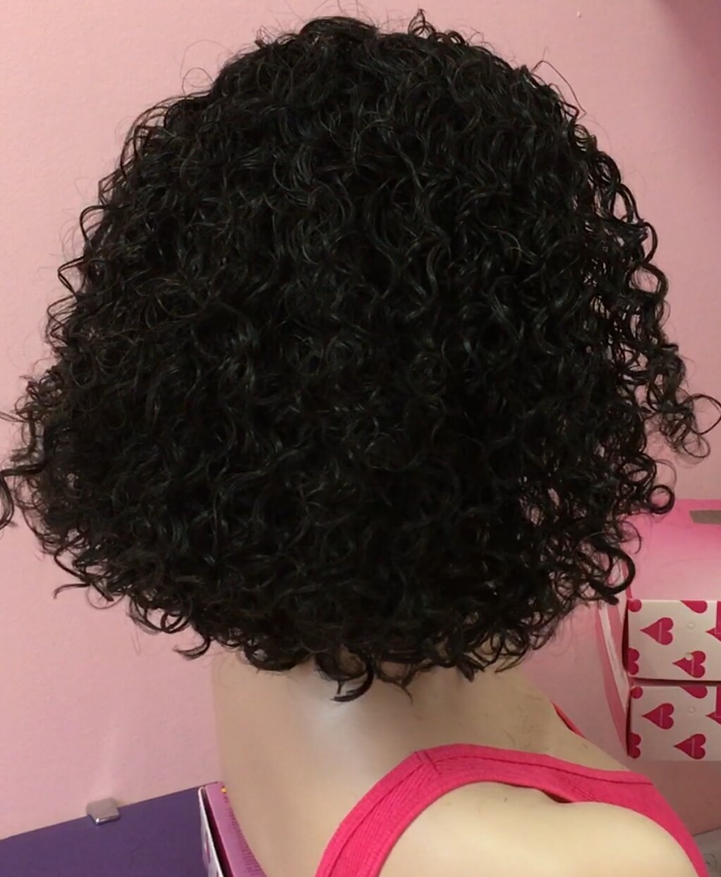 Peluca rizada cabello natural NINONA color 1TOP TUL