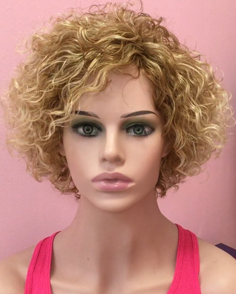 Peluca rizada natural AINHOA  27H613 maquina