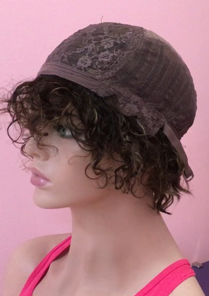 Peluca rizada natural AINHOA 2H2H18H2 maquina