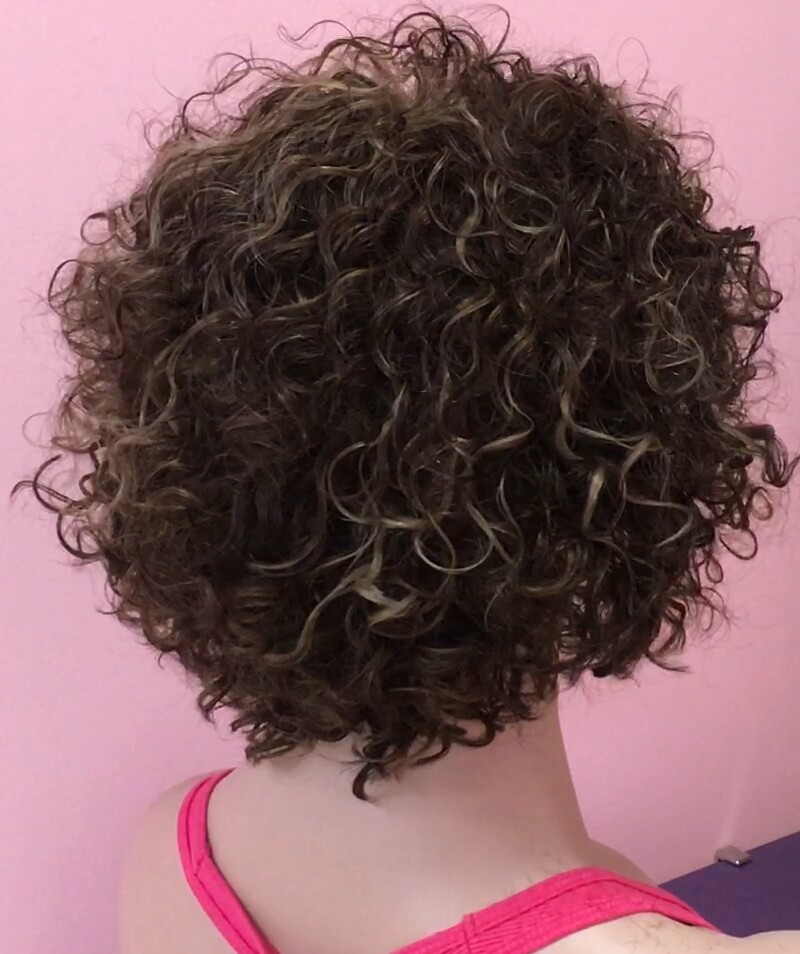 Peluca rizada natural AINHOA 2H2H18H2 maquina