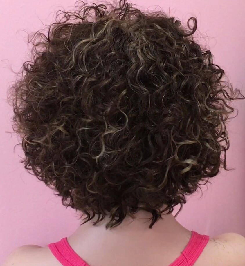Peluca rizada natural AINHOA 2H2H18H2 maquina