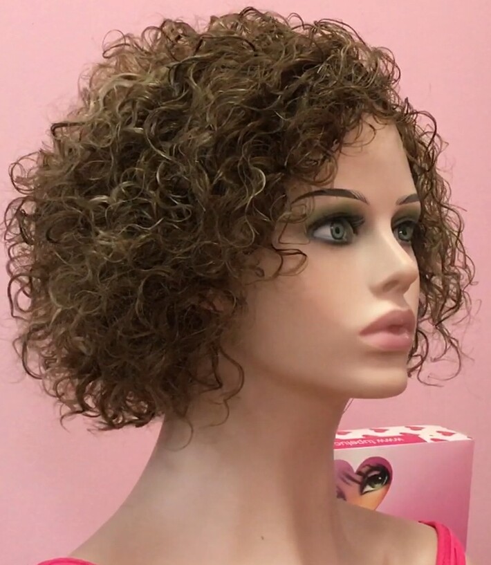 Peluca rizada natural AINHOA  6H4h8h613 maquina