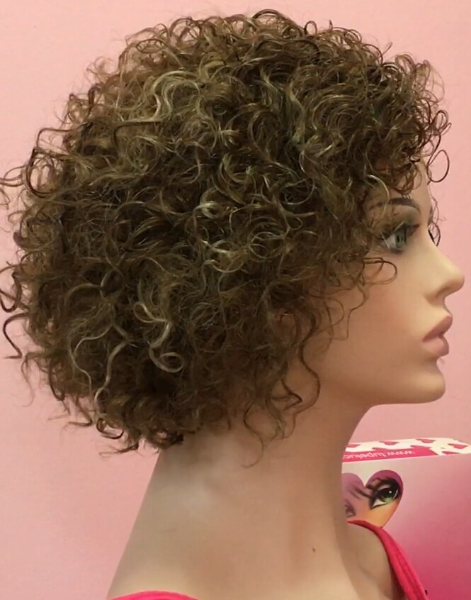 Peluca rizada natural AINHOA  6H4h8h613 maquina