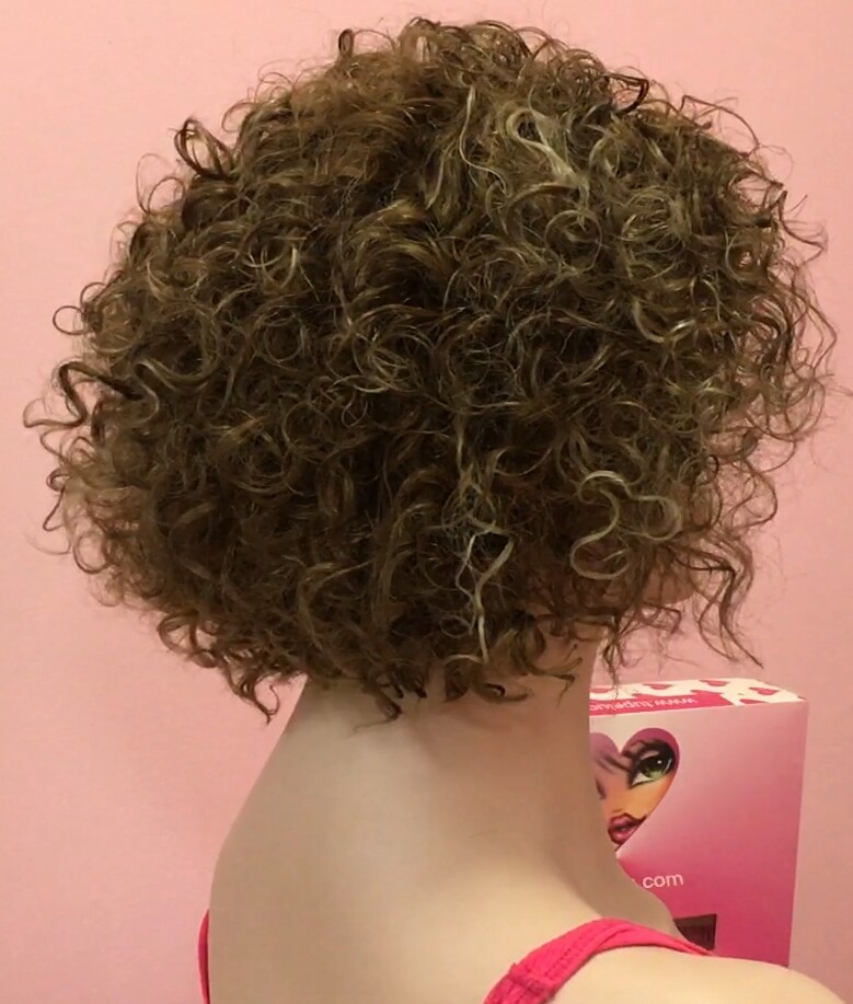 Peluca rizada natural AINHOA  6H4h8h613 maquina