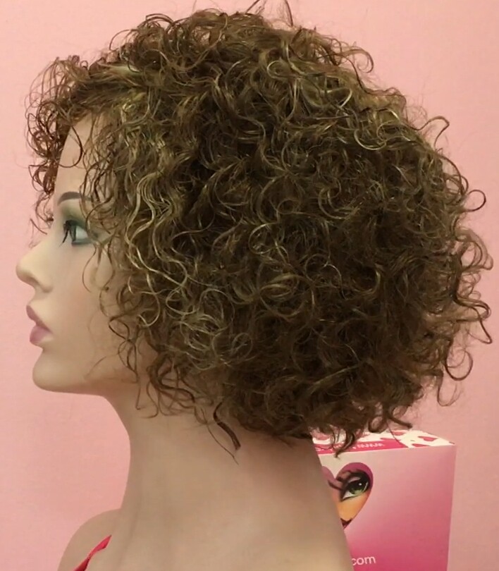 Peluca rizada natural AINHOA  6H4h8h613 maquina