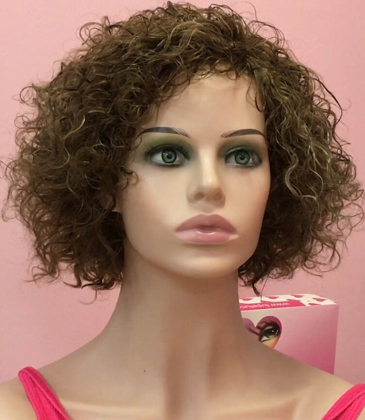 Peluca rizada natural AINHOA  6H4h8h613 maquina