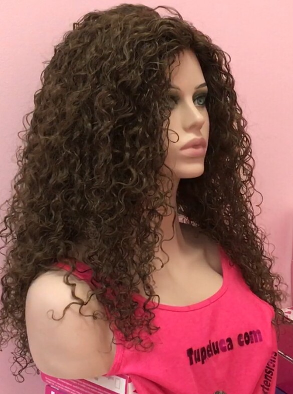 Peluca de pelo rizado natural ADELAIDE 8 conf.maquina