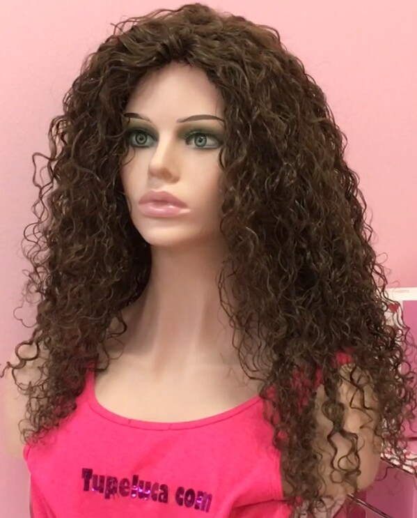Peluca de pelo rizado natural ADELAIDE 8 conf.maquina