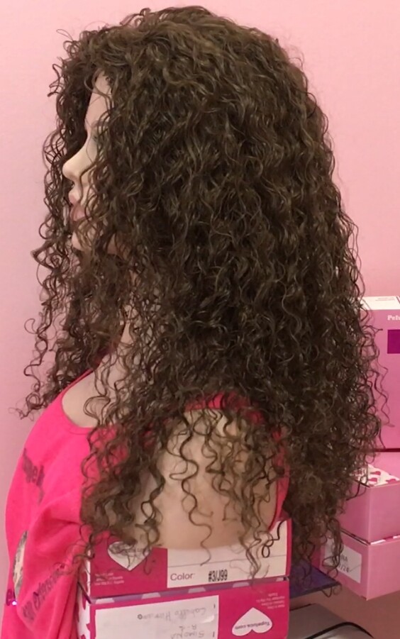 Peluca de pelo rizado natural ADELAIDE 8 conf.maquina