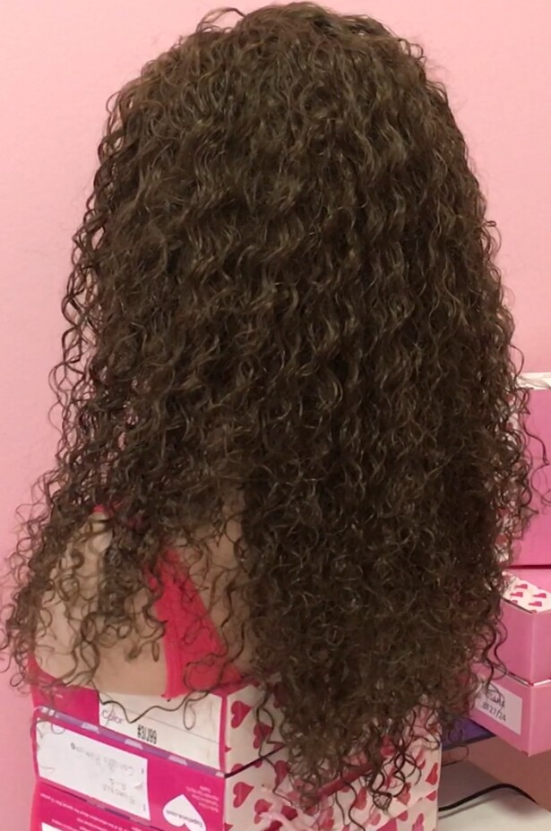 Peluca de pelo rizado natural ADELAIDE 8 conf.maquina
