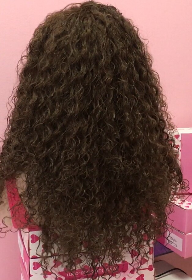 Peluca de pelo rizado natural ADELAIDE 8 conf.maquina
