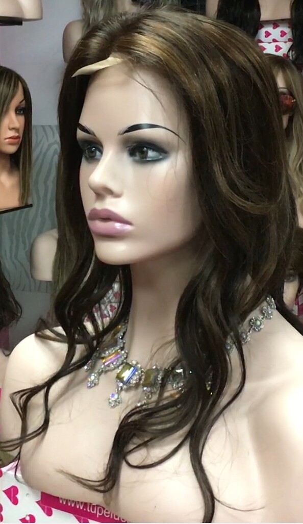 Voluminador natural  LYDIA ONDAS 2H5 RAYA de Tul transparente efecto piel