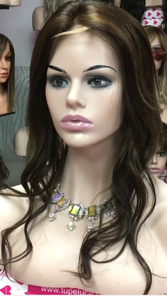 Voluminador natural  LYDIA ONDAS 2H5 RAYA de Tul transparente efecto piel