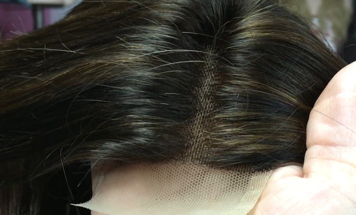 Voluminador natural  LYDIA ONDAS 2H5 RAYA de Tul transparente efecto piel