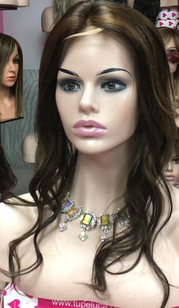 Voluminador natural  LYDIA ONDAS 2H5 RAYA de Tul transparente efecto piel