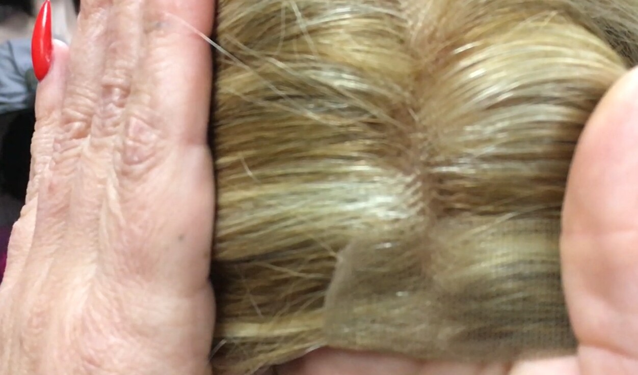 Voluminador natural  LYDIA ONDAS 8h613h27 RAYA de Tul transparente efecto piel